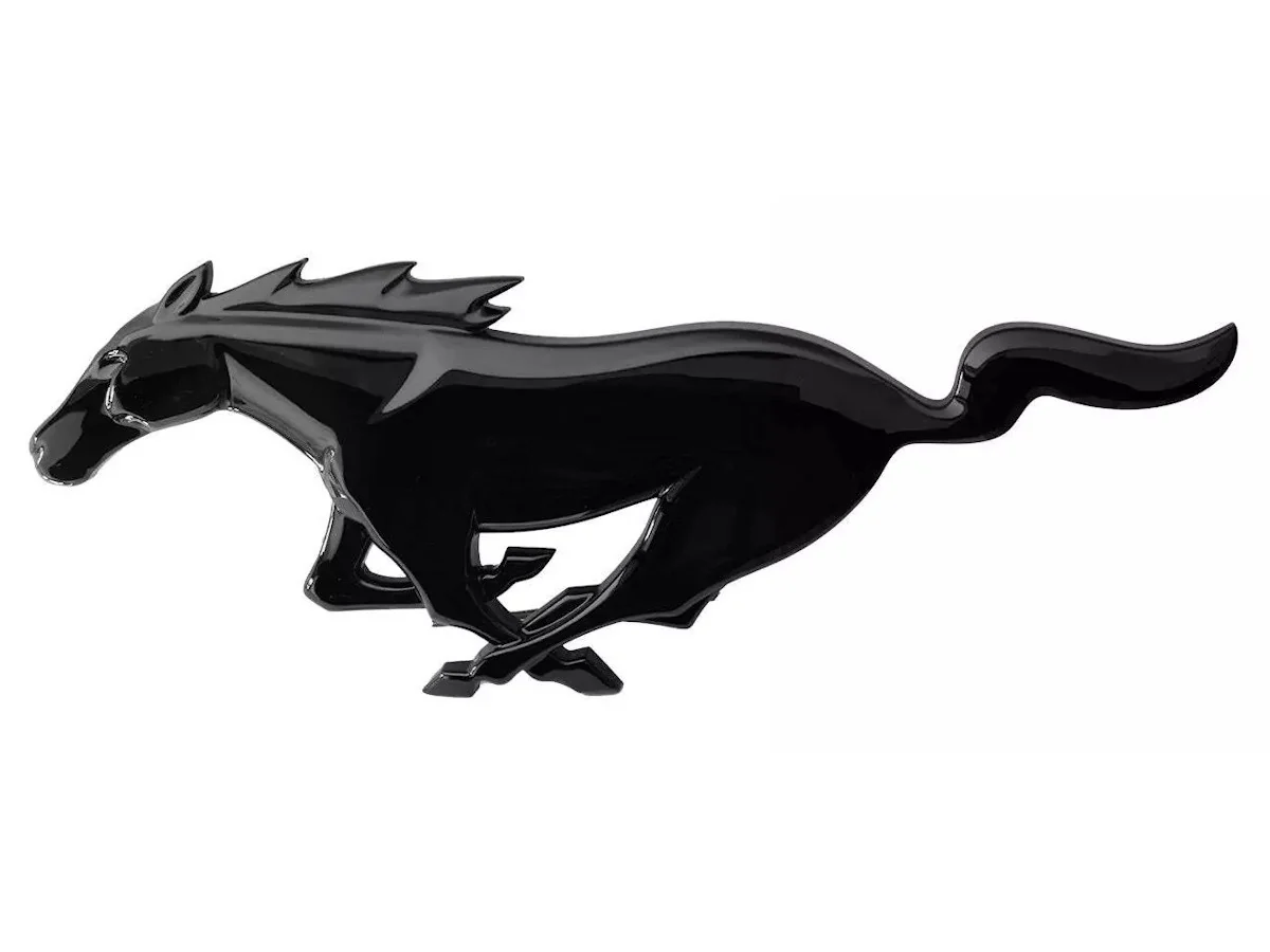 Front Running Pony Emblem Gloss Black for Mustang 2024+ | #PR3Z-8A224-B | Ford