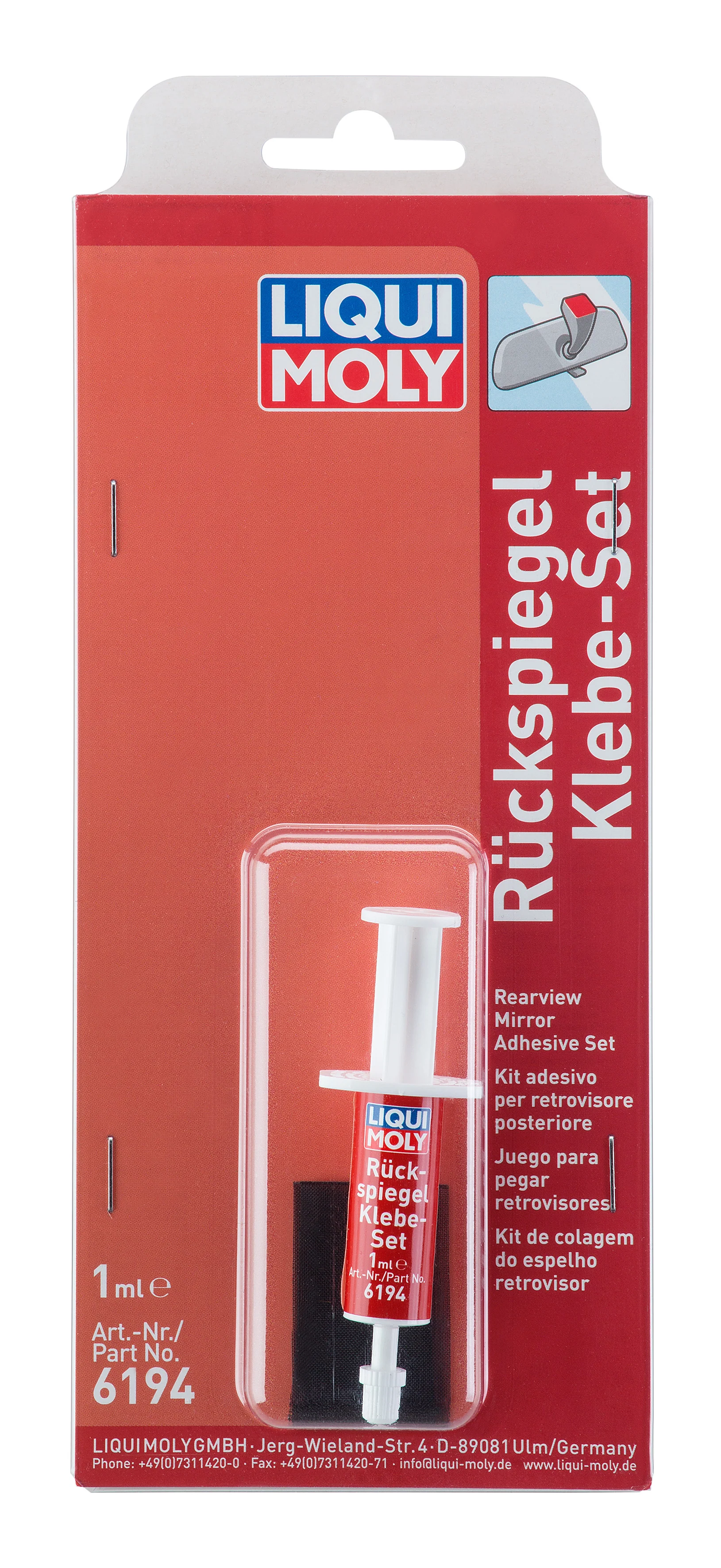 Rearview Mirror Adhesive Set 1ml - 6194 | Liqui Moly