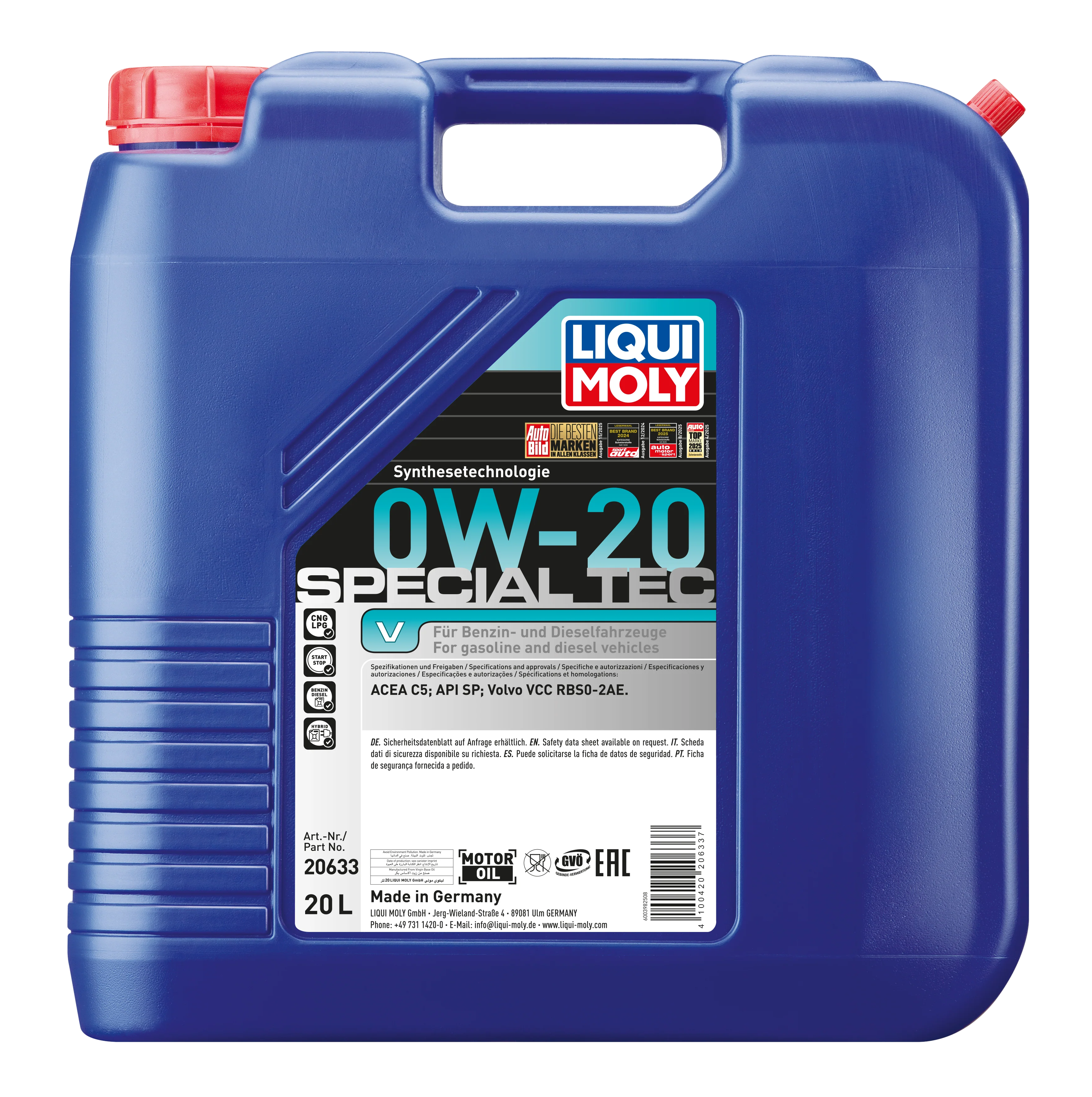 Special TEC V 0W-20 20ltr - 20633 | Liqui Moly