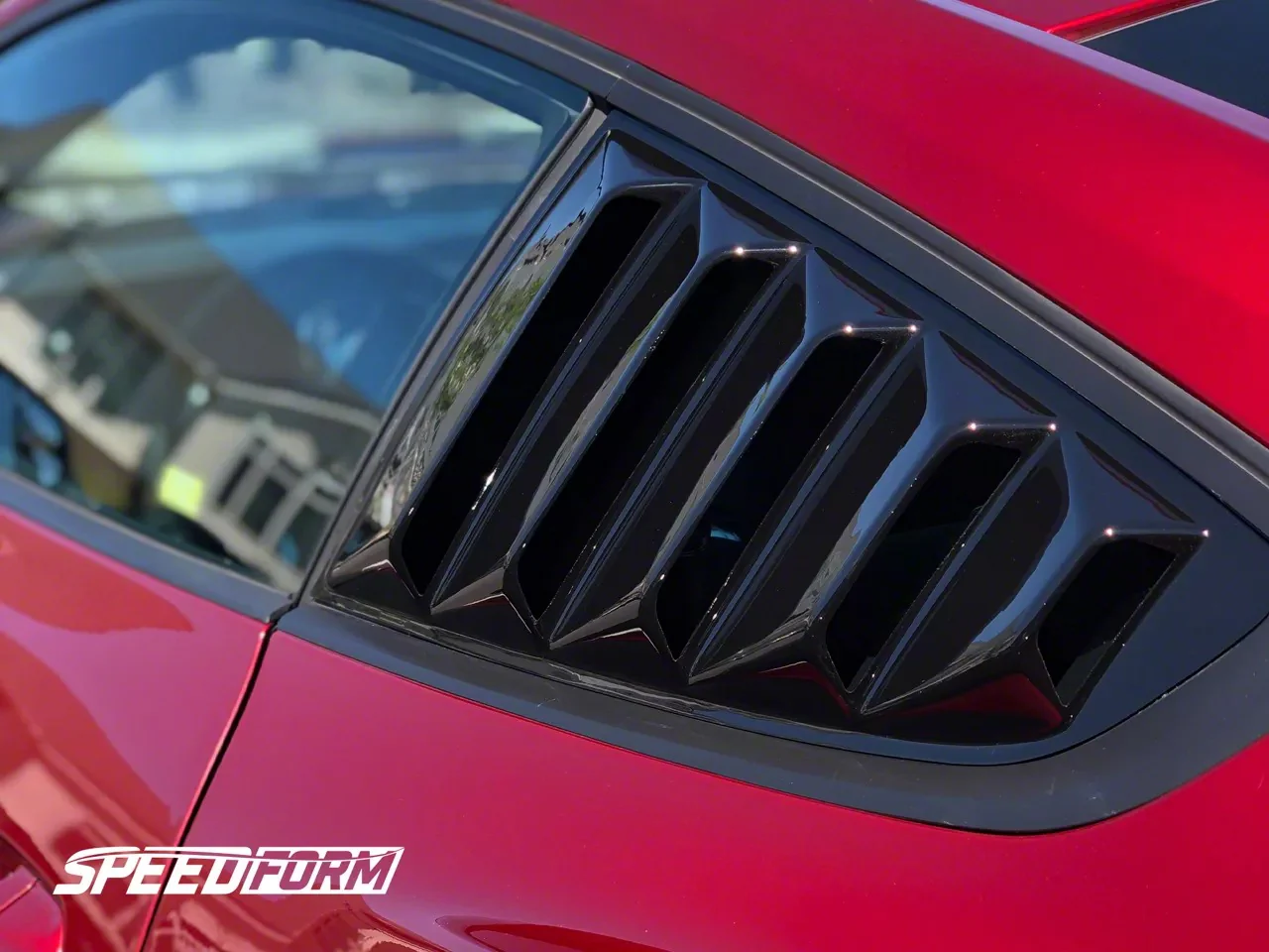 Vintage Quarter Window Louvres (Gloss Black) for Mustang 2015-23 | #403361 | SpeedForm - Image 3
