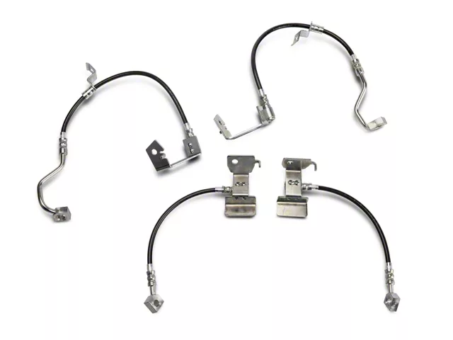 Stainless Steel Brake Line Kit Clear / Black for Mustang S197 2005-14 | #22530 | J&M