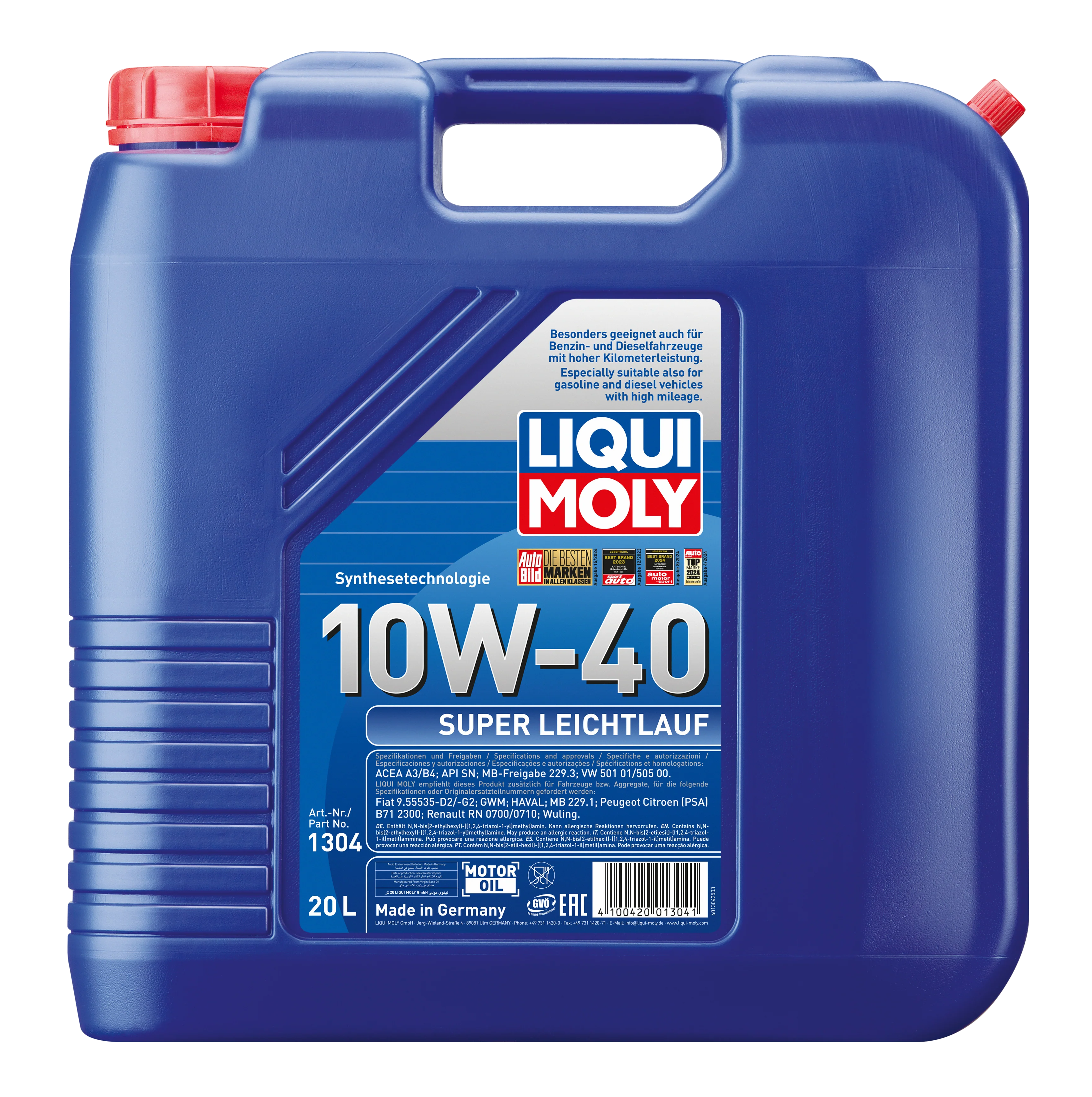 Super Leichtlauf 10W-40 20ltr - 1304 | Liqui Moly
