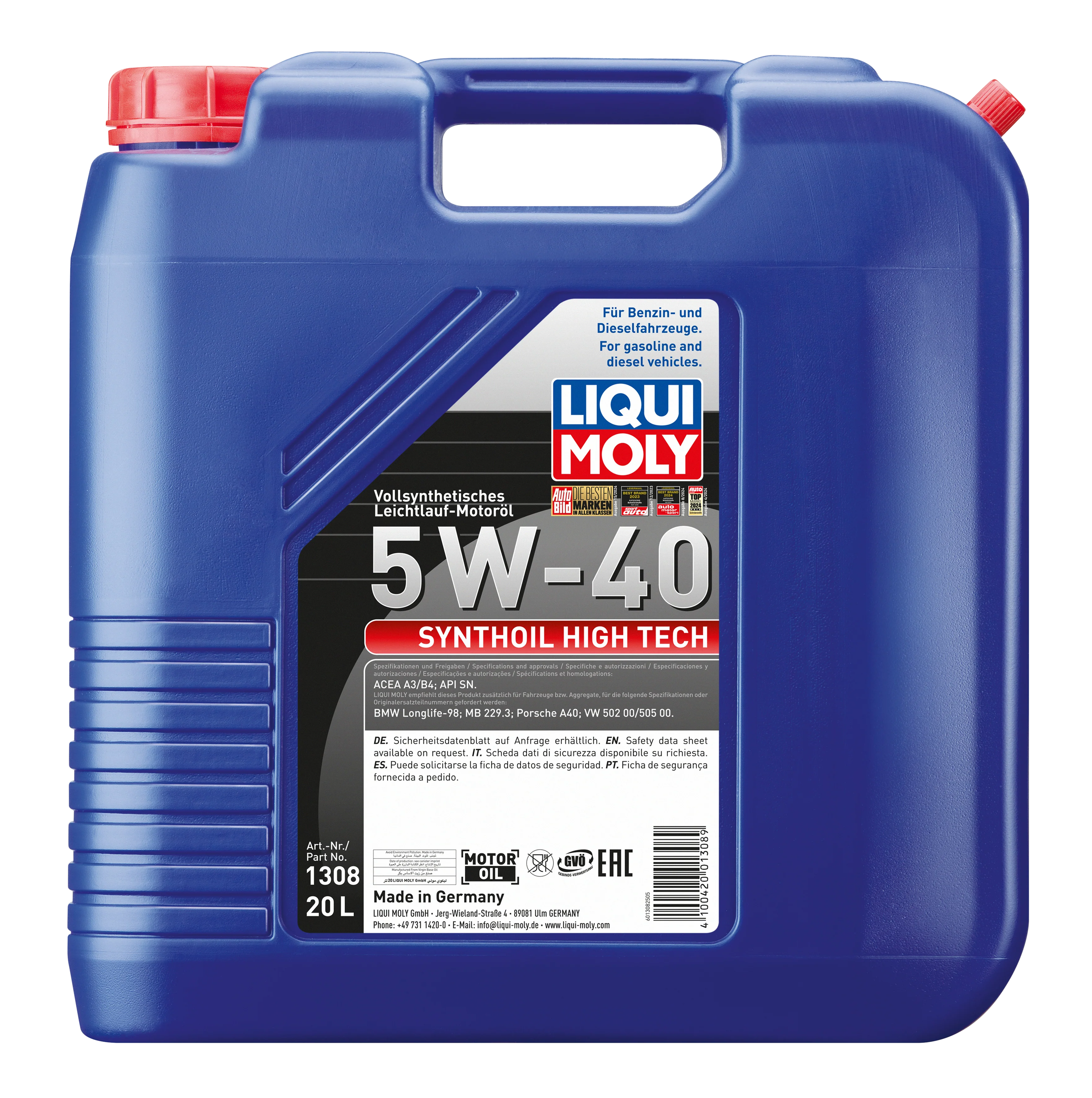 Synthoil High TECh 5W-40 20ltr - 1308 | Liqui Moly