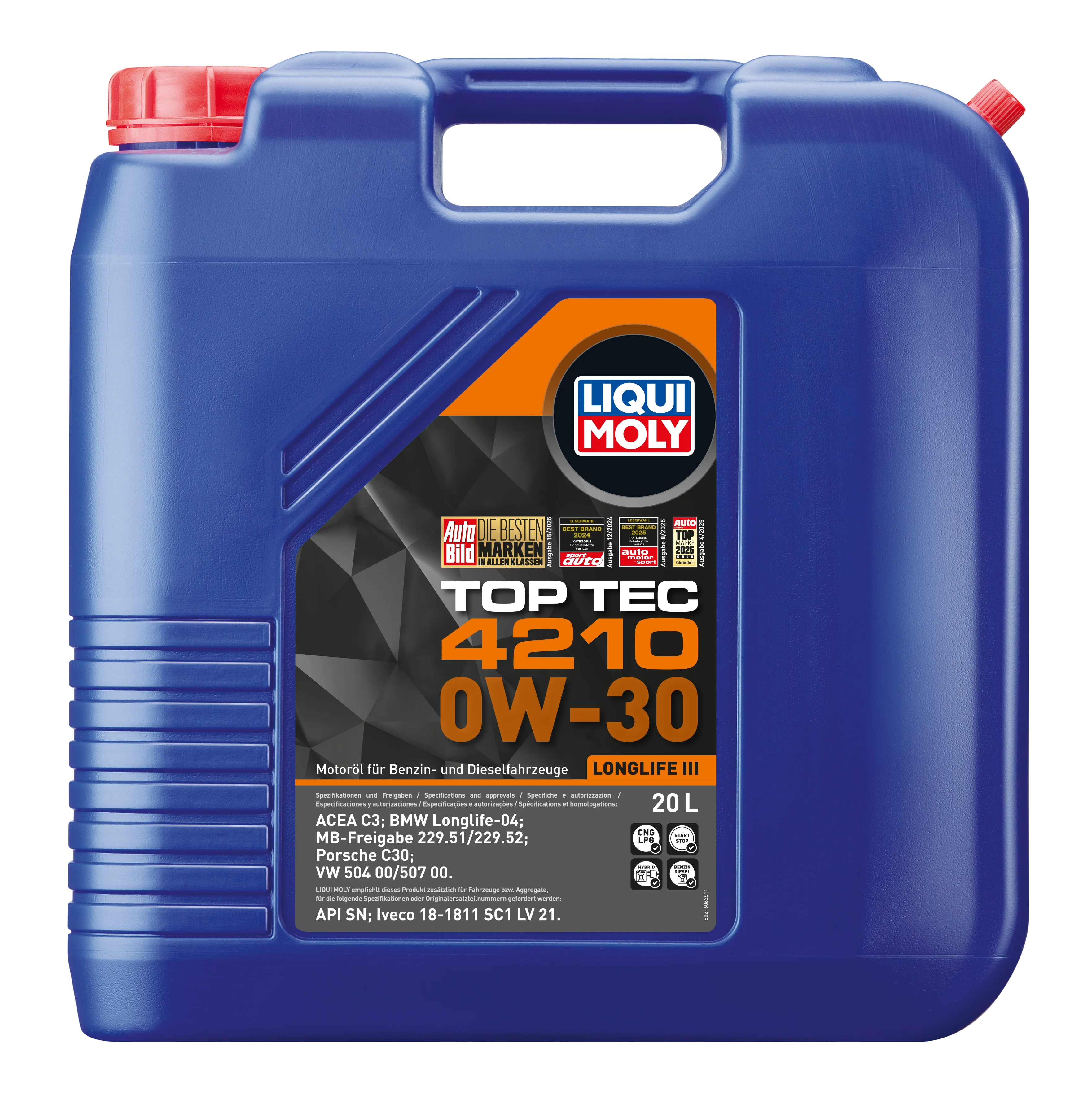 Top TEC 4210 0W-30 20ltr - 21606 | Liqui Moly