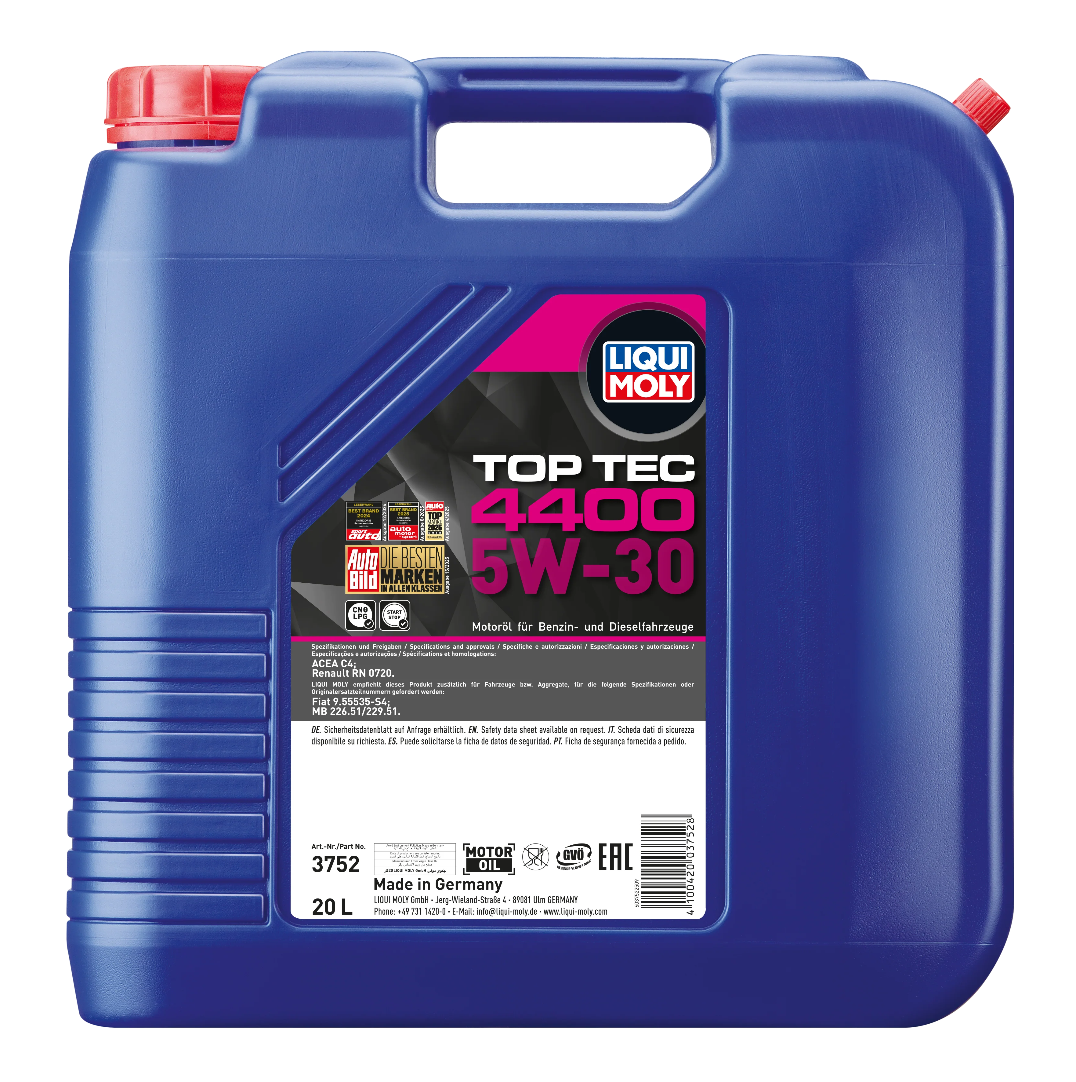 Top TEC 4400 5W-30 20ltr - 3752 | Liqui Moly