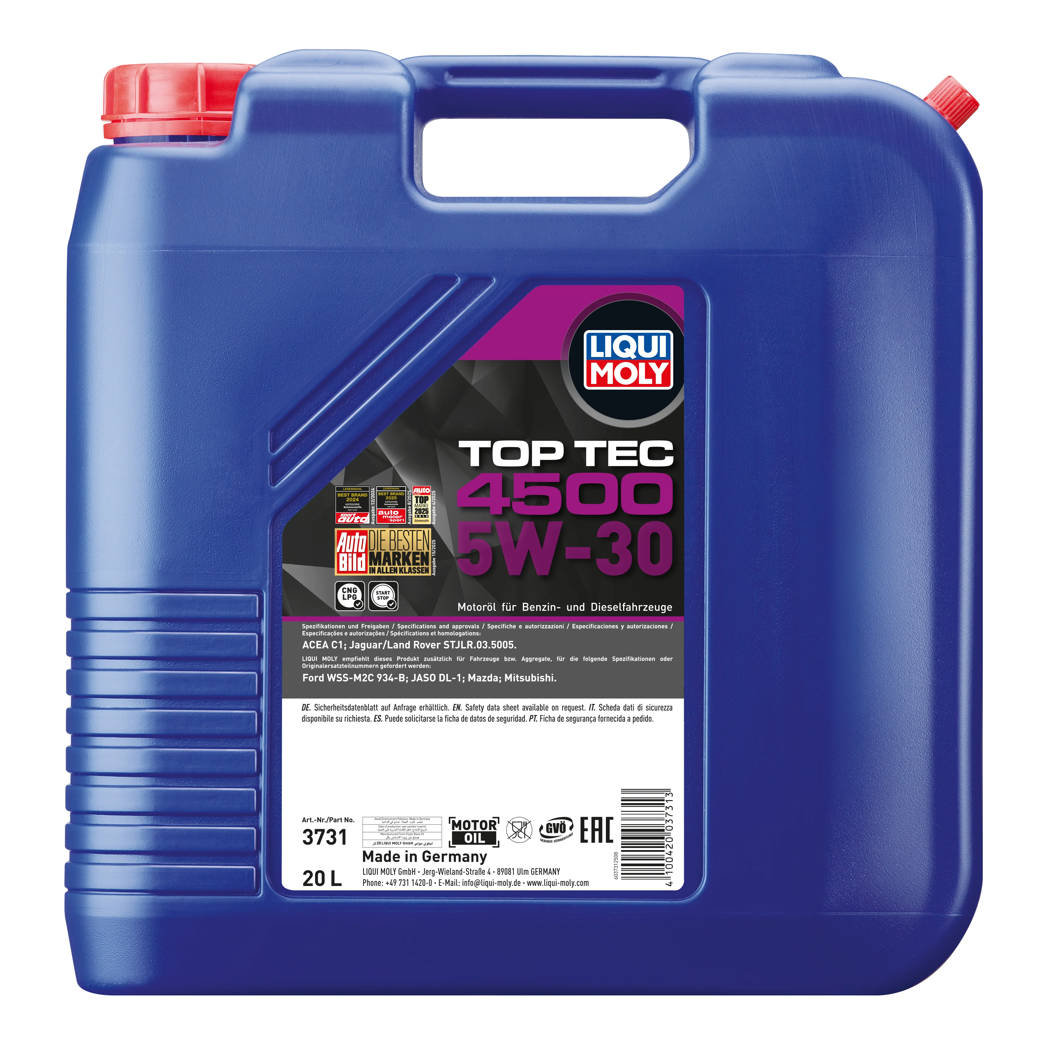 Top TEC 4500 5W-30 20ltr - 3731 | Liqui Moly