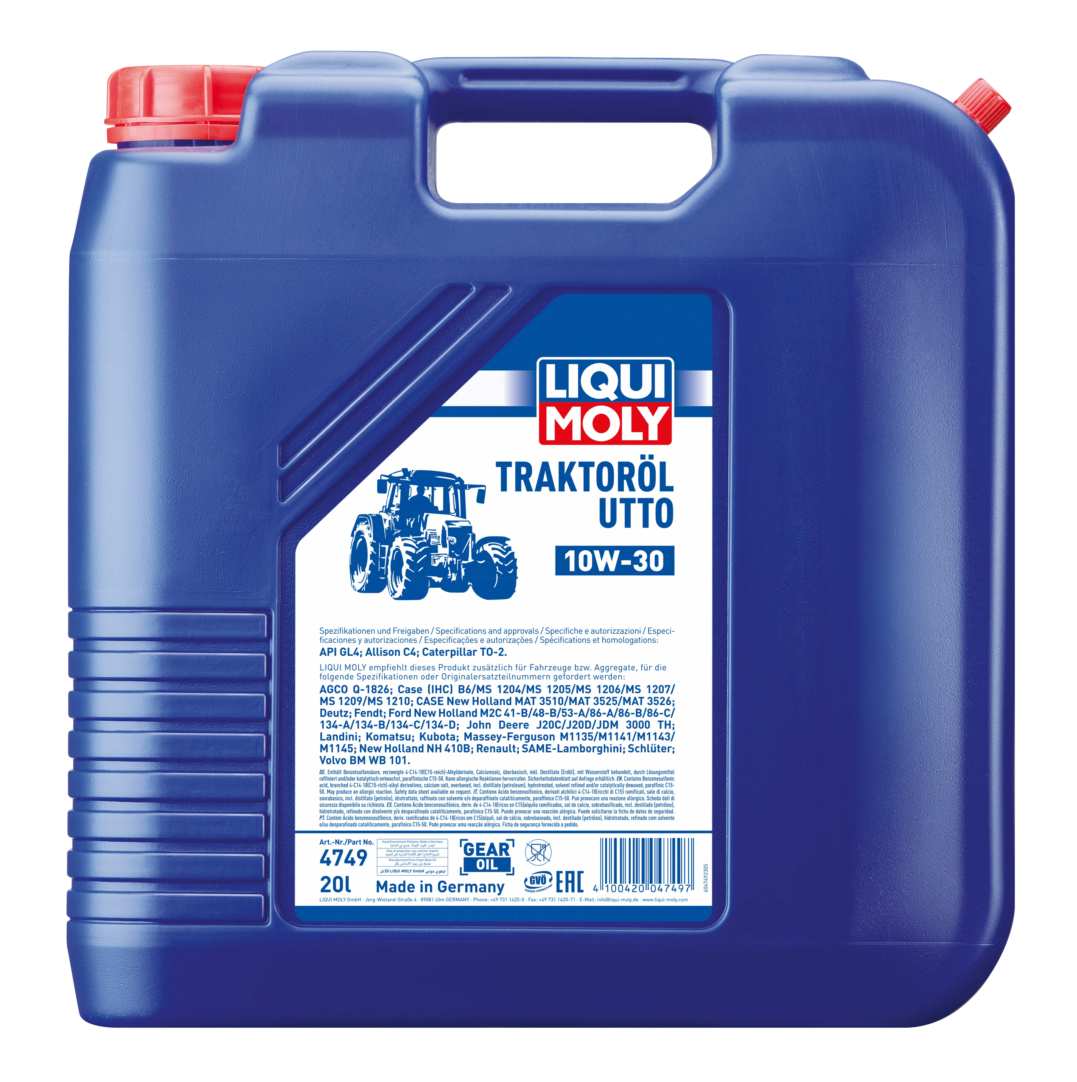 Tractor Oil Utto 10W-30 20L - 4749 | Liqui Moly